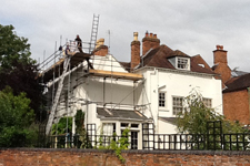 Scaffolding to white house